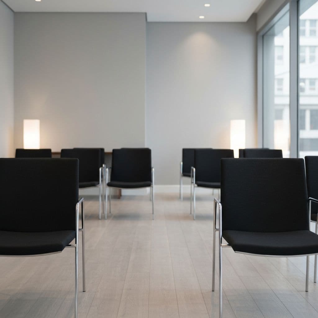 Empty waiting room chairs
